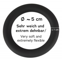 Black Velvet - szilikon péniszgyűrű (fekete) - 5cm 45800 termék bemutató kép