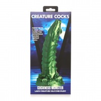 Creature Cocks Cockness Monster - tapadótalpas szilikon dildó (zöld) 86298 termék bemutató kép