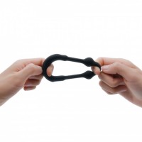 Dorcel Stronger Ring - fém betétes péniszgyűrű (fekete) 69341 termék bemutató kép