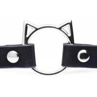Master Series Kinky Kitty - nyakörv cica fej karikával (fekete) 52962 termék bemutató kép