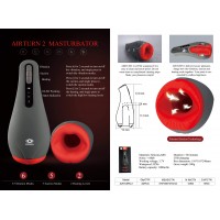OTOUCH Airturn 2 - akkus szívó maszturbátor (fekete-piros) 87886 termék bemutató kép