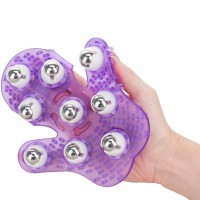 Roller Balls Massager - masszírozó kézfeltét (lila) 52867 termék bemutató kép
