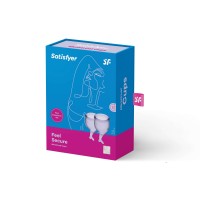 Satisfyer Feel Secure - menstruációs kehely (lila) - 2db 45553 termék bemutató kép