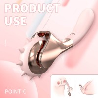 Sex HD - akkus, vízálló vibrátor és ingerkerék (pink) 84761 termék bemutató kép