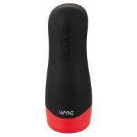 WYNE 01 - akkus, rezgő-szívó, melegítős maszturbátor (fekete) 72456 termék bemutató kép