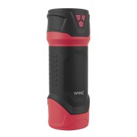 WYNE 04 - akkus, rezgő-szívó maszturbátor (fekete-piros) 72468 termék bemutató kép