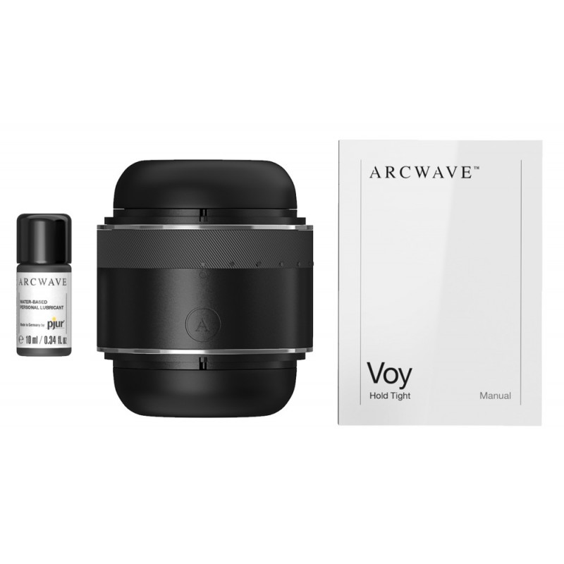 Arcwave Voy - szorító-forgó maszturbátor férfiaknak (fekete) 66850 termék bemutató kép