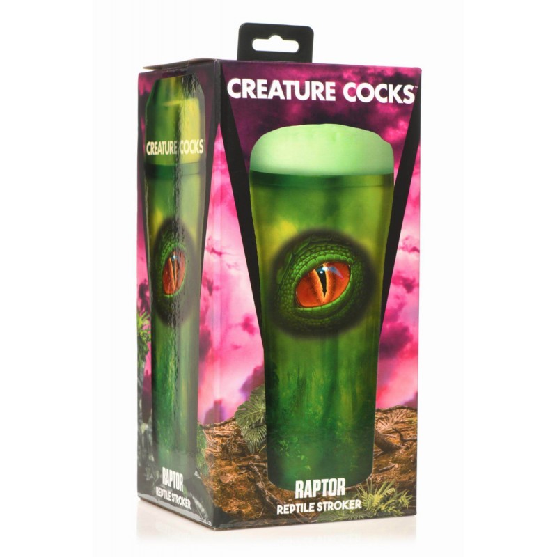 Creature Cocks Raptor - hüllő műpunci tokban (fekete-zöld) 86315 termék bemutató kép