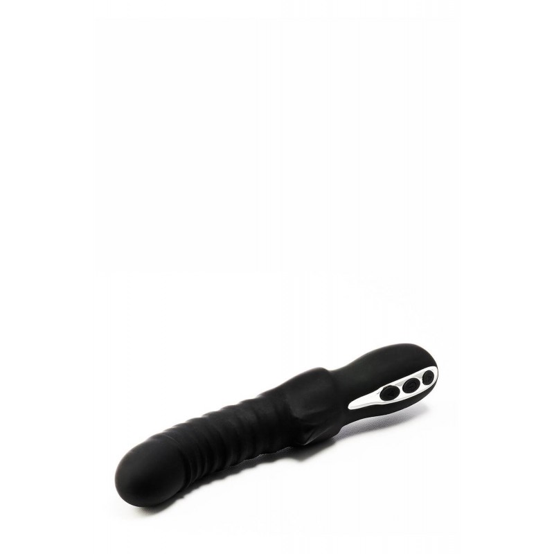 Dream Toys Typhon - akkus, bordázott vibrátor (fekete) 59413 termék bemutató kép