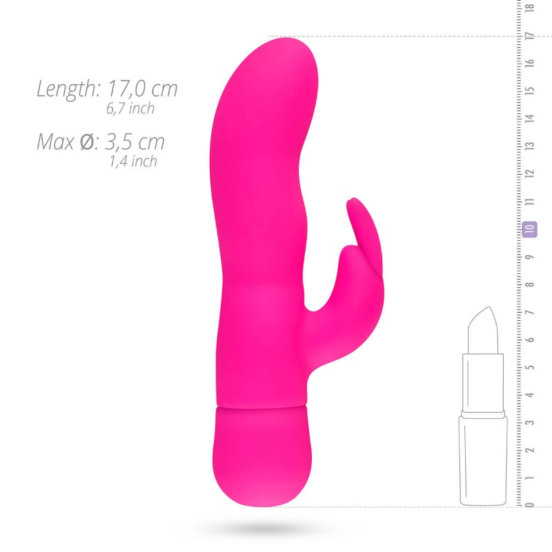 Easytoys Mad Rabbit - nyuszis csiklókaros vibrátor (pink) 73937 termék bemutató kép