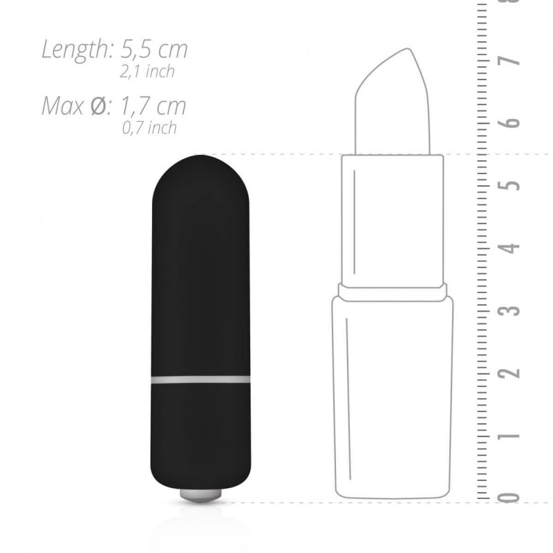 Easytoys - mini rúd vibrátor (fekete) 48546 termék bemutató kép
