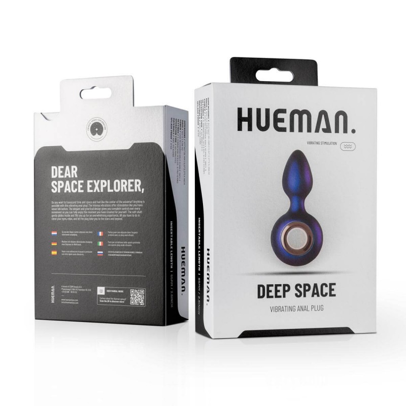 Hueman Deep Space - akkus, anál vibrátor fogógyűrűvel (lila) 42504 termék bemutató kép