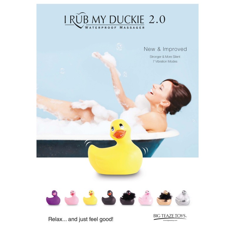My Duckie 2.0 - játékos kacsa vízálló csiklóvibrátor (fekete) 58711 termék bemutató kép