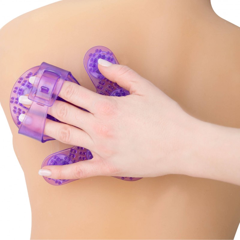 Roller Balls Massager - masszírozó kézfeltét (lila) 58551 termék bemutató kép