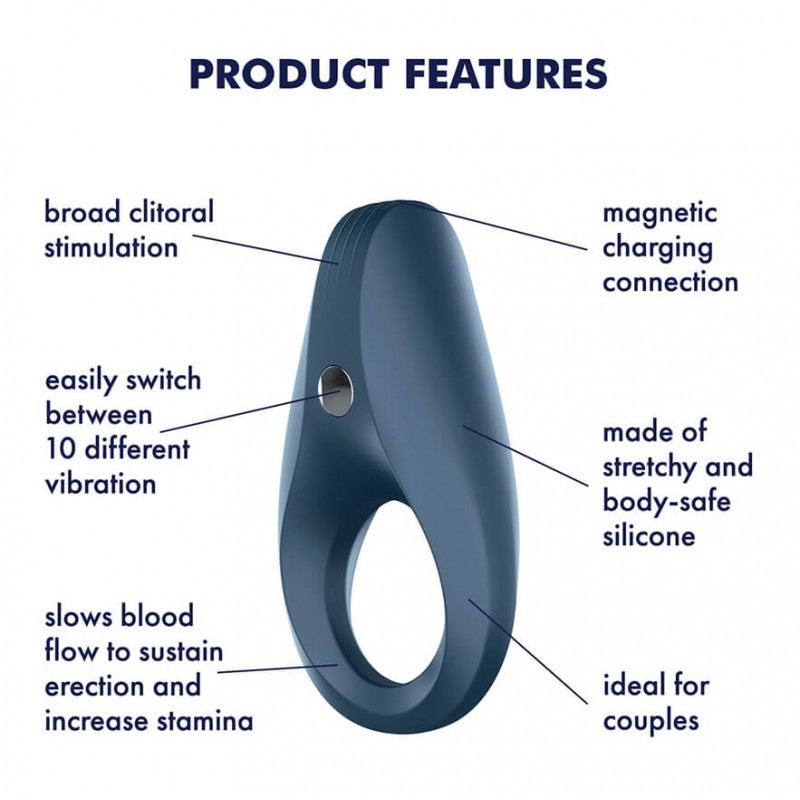 Satisfyer Rocket Ring - vízálló, vibrációs péniszgyűrű (kék) 53429 termék bemutató kép