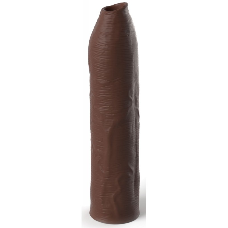 X-TENSION Elite - méretezhető péniszköpeny nyitott véggel (barna) 92013 termék bemutató kép