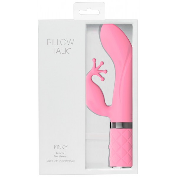 Pillow Talk Kinky - akkus, 2 motoros G-pont vibrátor (pink)