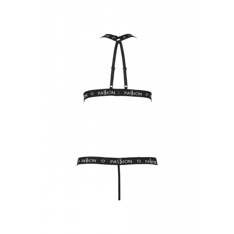 Passion Devil Mirajane - nyakpántos, nyitott body (fekete) 42718 termék bemutató kép