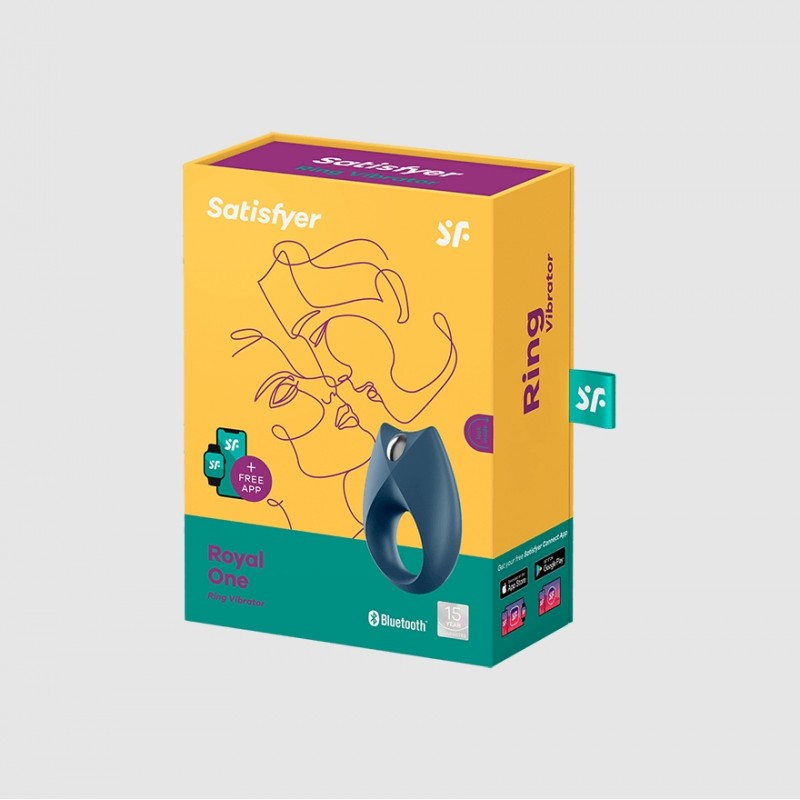 Satisfyer Royal One - okos, akkus, vízálló péniszgyűrű (kék) 42902 termék bemutató kép