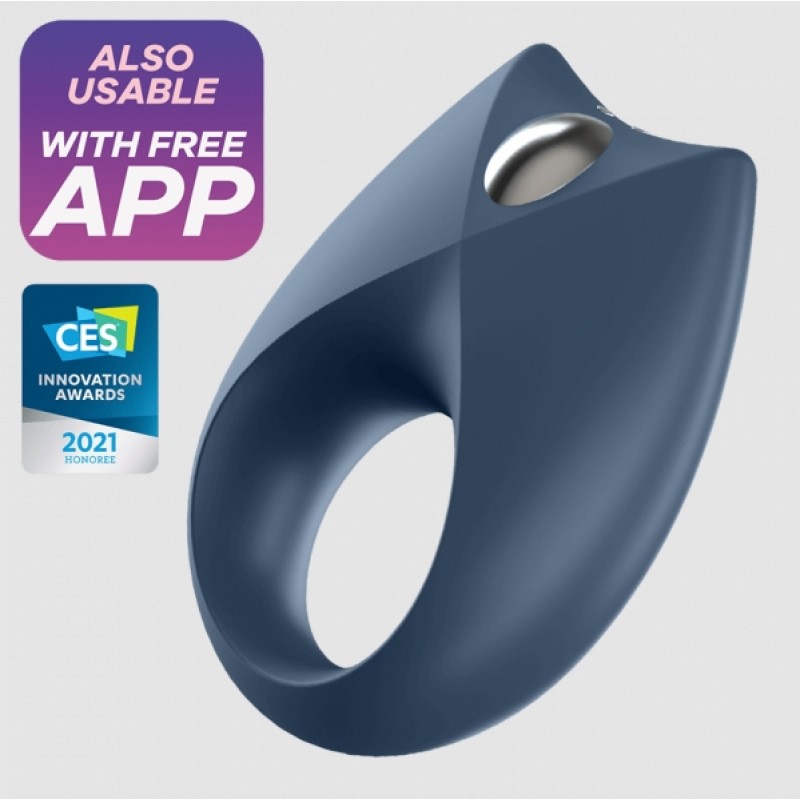 Satisfyer Royal One - okos, akkus, vízálló péniszgyűrű (kék) 42904 termék bemutató kép