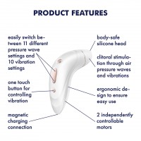 Satisfyer Pro Plus - akkus, vibráló csiklóizgató (fehér) 43592 termék bemutató kép