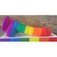 Pride - Szilikon dildó (szivárvány) 44207 termék bemutató kép