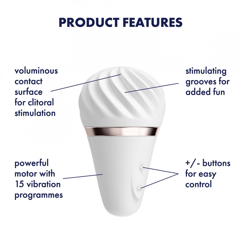 Satisfyer Sweet Sensation - akkus csiklóvibrátor (fehér) 44290 termék bemutató kép