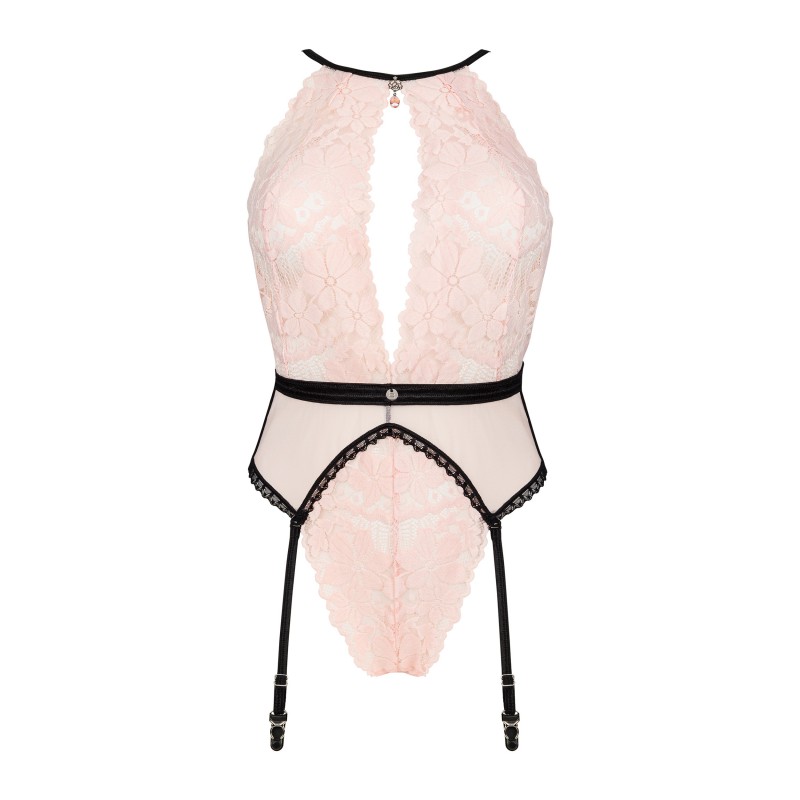 Obsessive Lilines - harisnyatartós body (pink) 60106 termék bemutató kép