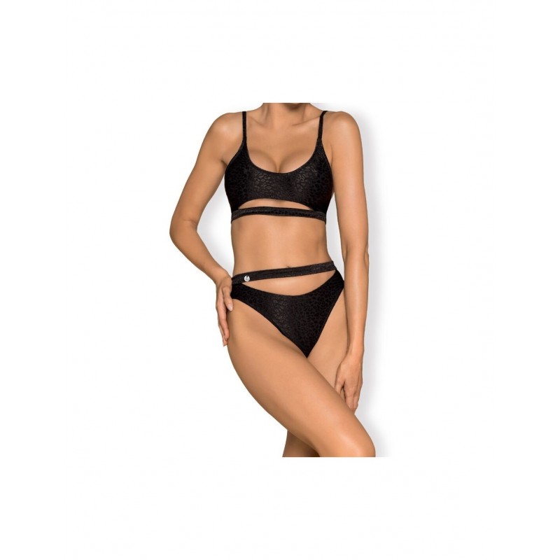 Obsessive Miamelle - pántos sportos bikini (fekete) 65392 termék bemutató kép
