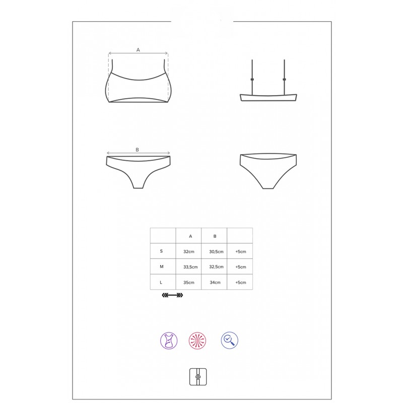 Obsessive Miamelle - pántos sportos bikini (fekete) 65394 termék bemutató kép