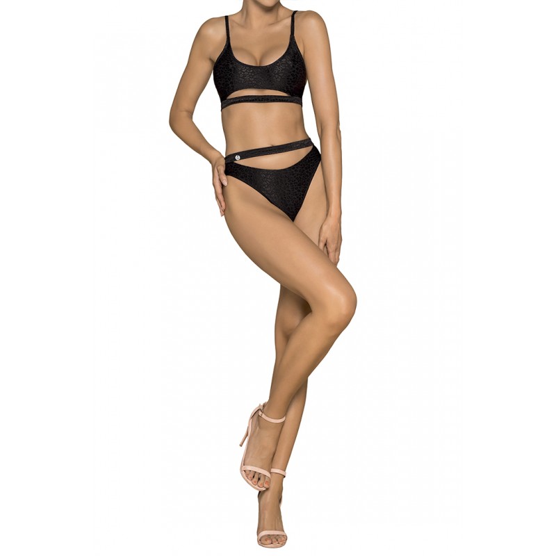 Obsessive Miamelle - pántos sportos bikini (fekete) 65396 termék bemutató kép