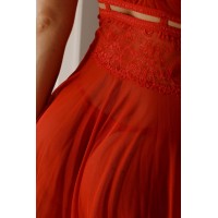 Obsessive 838-BAB-3 - pikáns csipkés babydoll és tanga (piros) 70789 termék bemutató kép