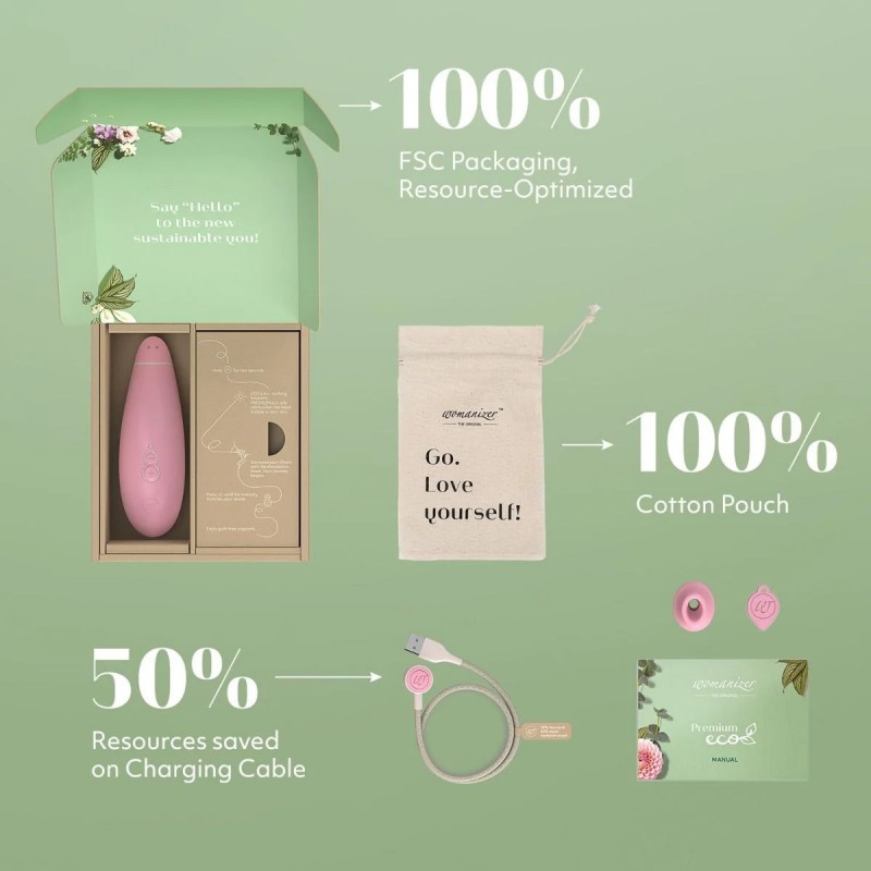 Womanizer Premium Eco - akkus csiklóizgató (pink) 73310 termék bemutató kép