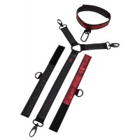A szürke ötven árnyalata - nyakhoz kötöző szett (fekete-vörös) 62968 termék bemutató kép