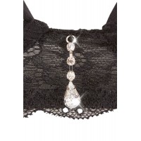 Abierta Fina - csillogó csipke varázs - melltartó szett (fekete) 32506 termék bemutató kép