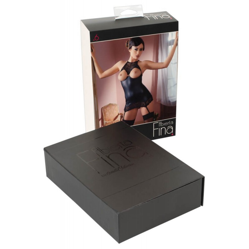 Abierta Fina - merész csillogás - miniruha (fekete) 54438 termék bemutató kép