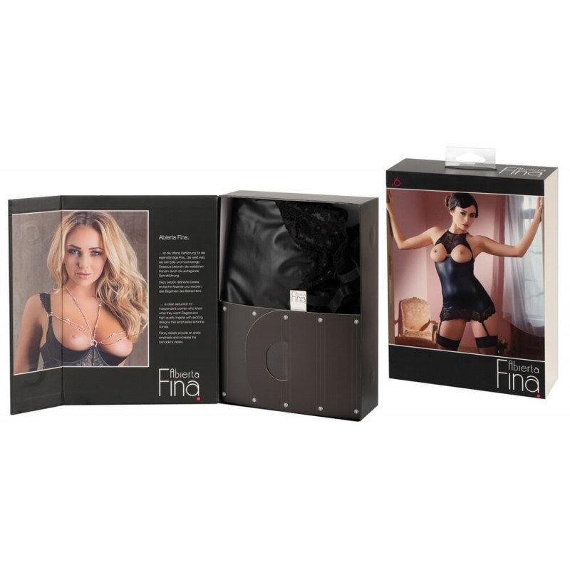 Abierta Fina - merész csillogás - miniruha (fekete) 59297 termék bemutató kép