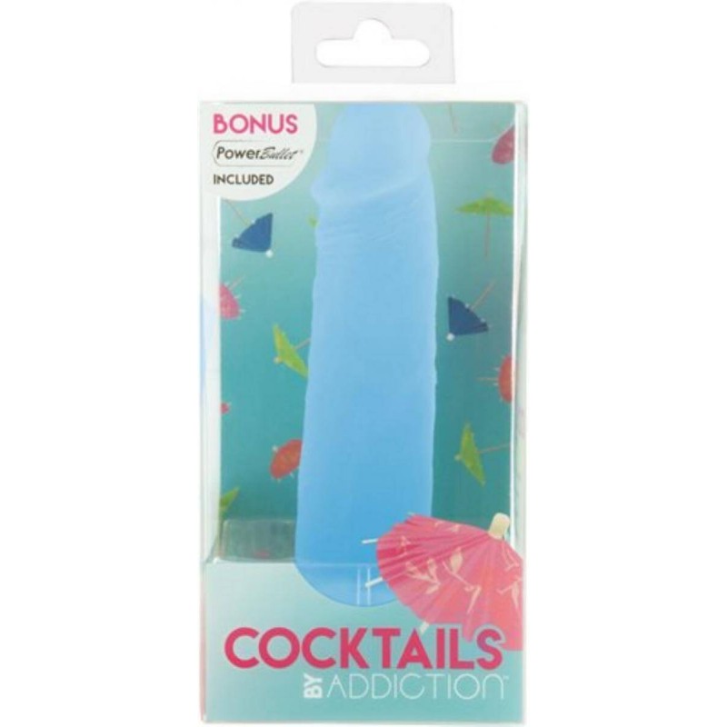 Addiction Coctails - tapadókorongos dildó (kék) 48500 termék bemutató kép