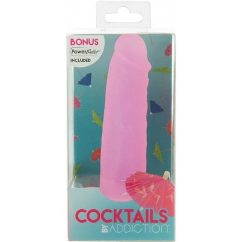 Addiction Coctails - tapadókorongos dildó (pink) 48494 termék bemutató kép