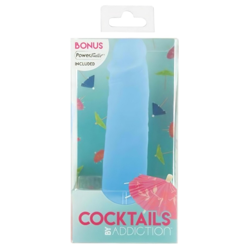 Addiction Coctails - tapadókorongos dildó (kék) 114543 termék bemutató kép