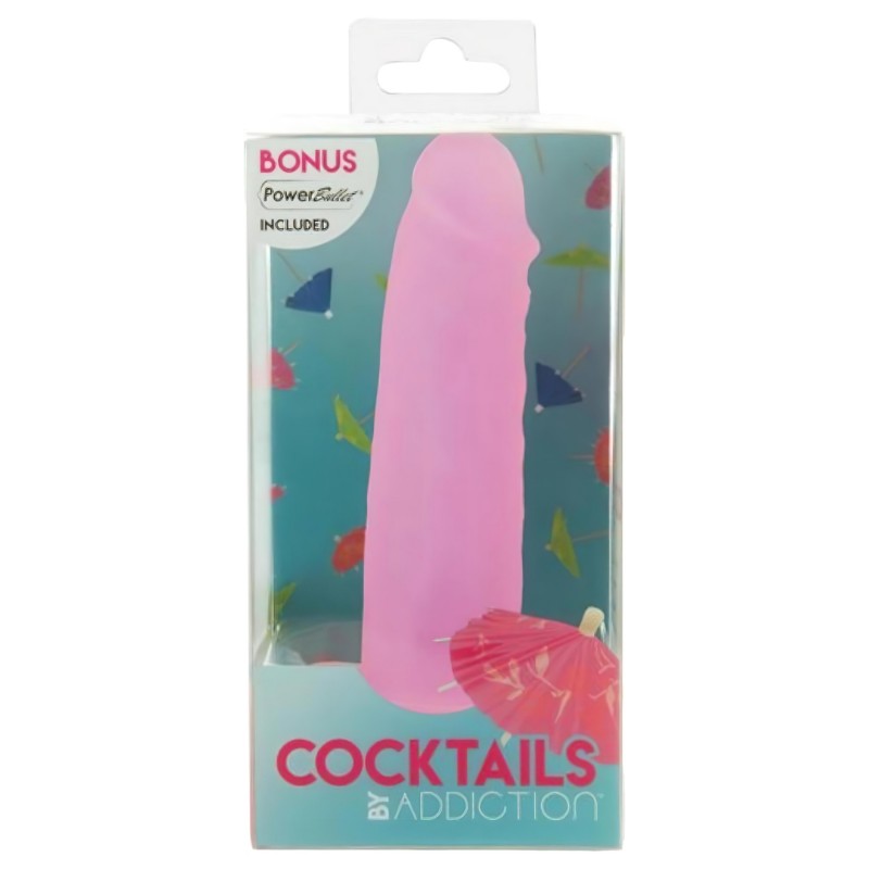 Addiction Coctails - tapadókorongos dildó (pink) 114467 termék bemutató kép
