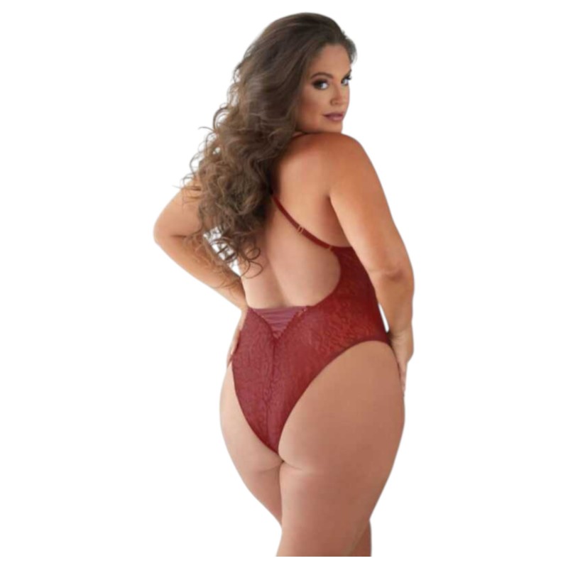 Allure - leopárdmintás body (piros) 121359 termék bemutató kép