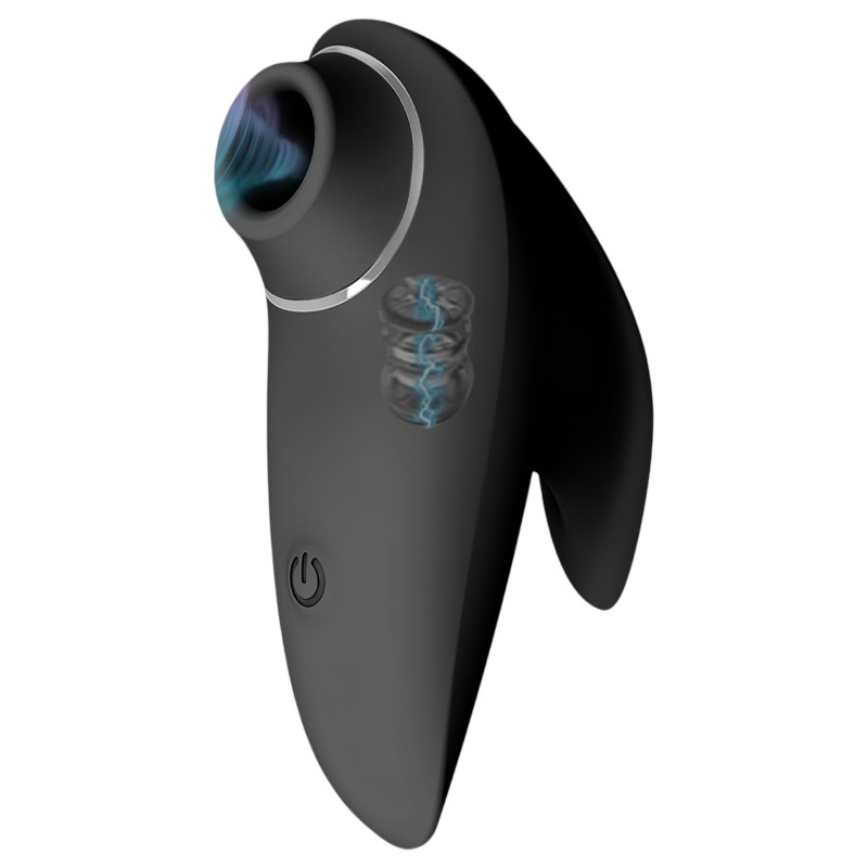 AlvUp - léghullámos csikló izgató vibrátor (fekete) 125995 termék bemutató kép