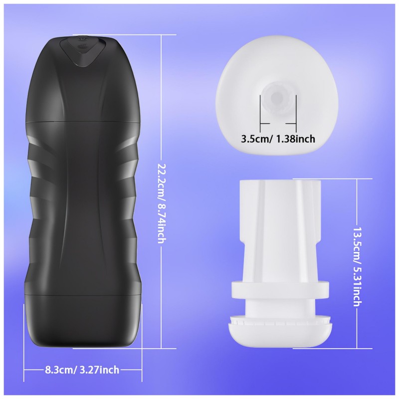 AlvUp - szívó-vibráló maszturbátor férfiaknak (fekete) 139511 termék bemutató kép