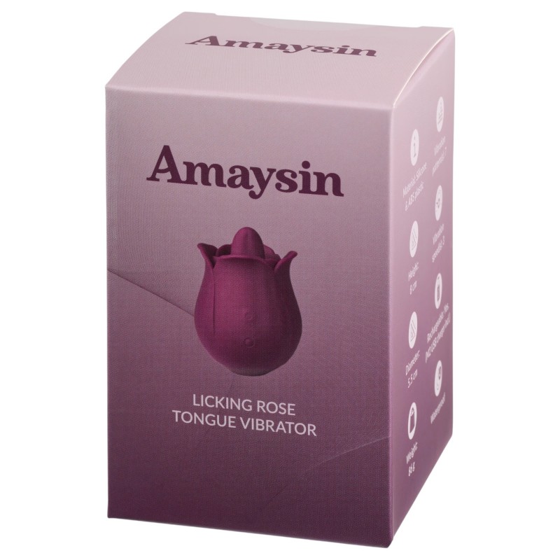 Amaysin - nyelves rózsa csiklóvibrátor, csiklóizgató (lila) 152790 termék bemutató kép