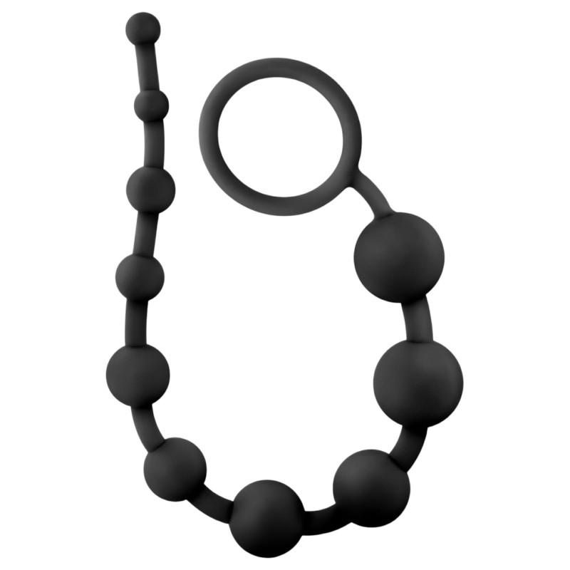 Anal Adventures L - gyöngyös anál dildó (fekete) 123682 termék bemutató kép