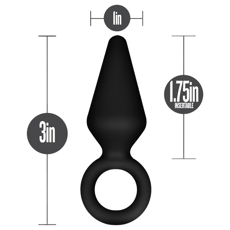 Anal Adventures Platinum S - anál plug (fekete) - kicsi 123671 termék bemutató kép