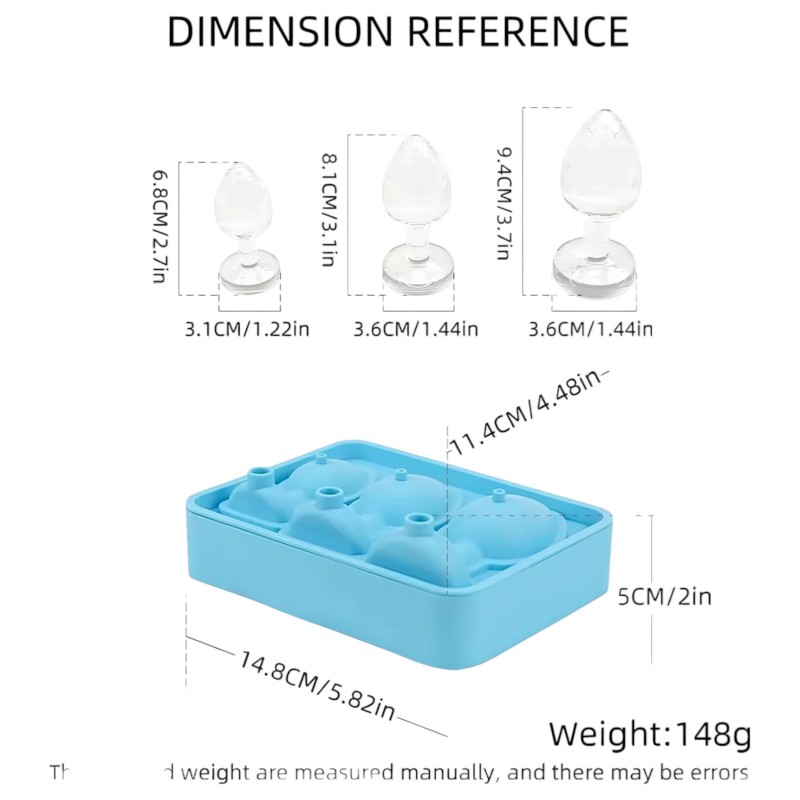 Anál plug jégkocka készítő szilikon forma (kék) 129578 termék bemutató kép