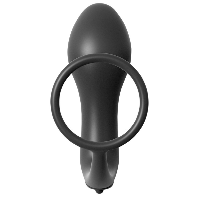Analfantasy - análujj vibrátor péniszgyűrűvel (fekete) 22004 termék bemutató kép