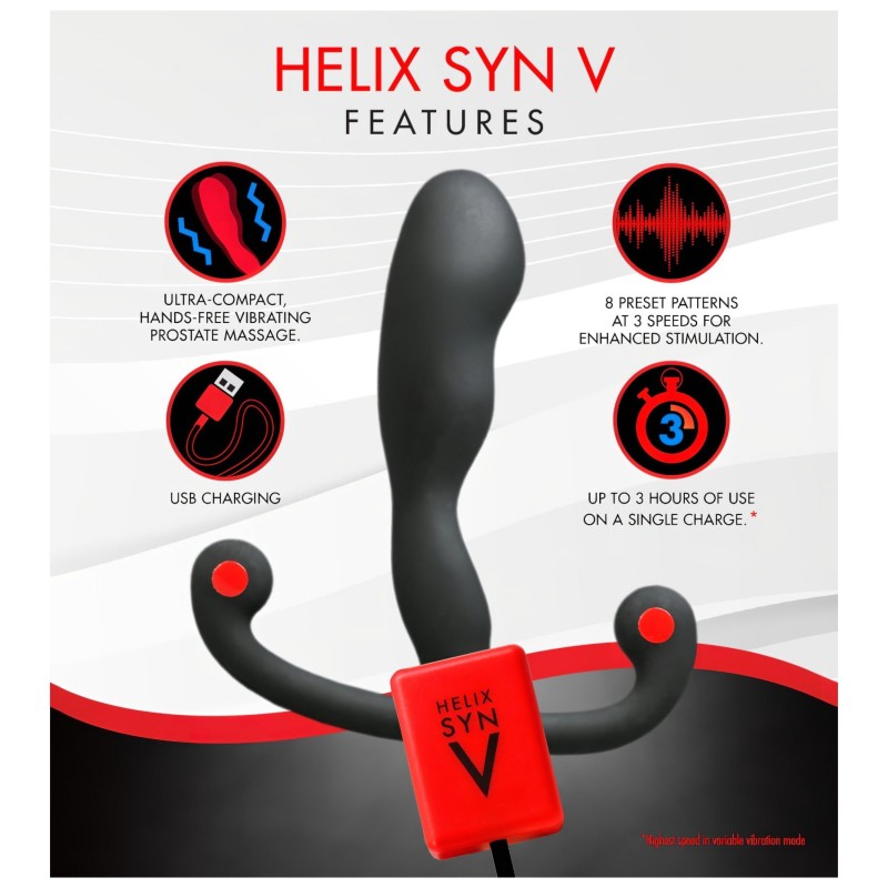 Aneros Helix Syn V - akkus prosztata vibrátor (fekete) - 12,7 cm 151849 termék bemutató kép